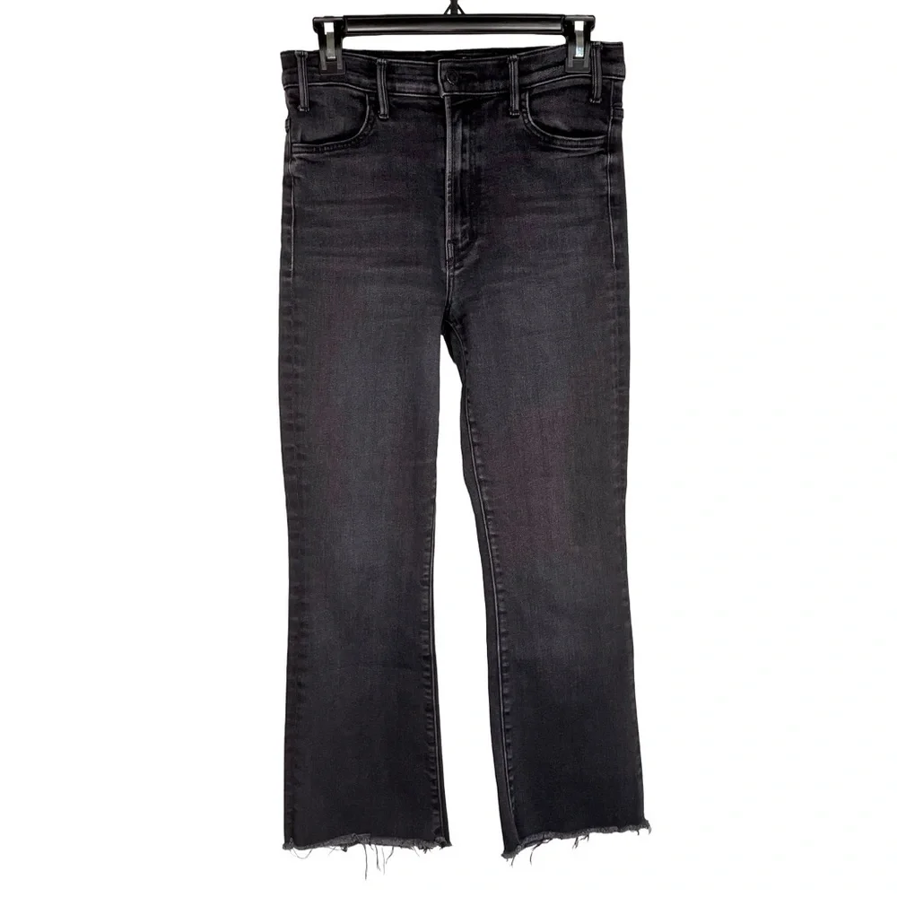 MOTHER Hustler Ankle Fray 29 Black Wash Encounters at Night